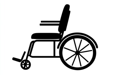 Fototapeta premium Wheelchair Side View in Black and White