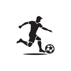 soccer vector silhouette clip art logo design illustration