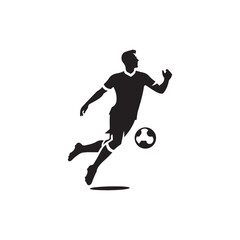 soccer vector silhouette clip art logo design illustration