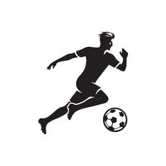 soccer vector silhouette clip art logo design illustration