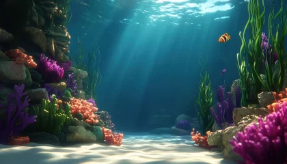 Fototapeten Underwater coral reef scene © nurhikmah