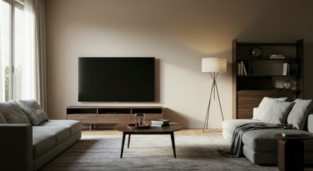 Modern living room with TV