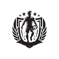 soccer vector silhouette clip art logo design illustration