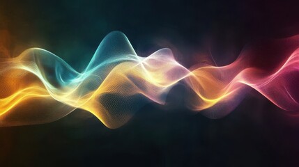 Obraz premium Abstract modern waves background. Elegant Waveform, Colorful Abstract Art.