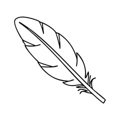 Obraz premium feather icon, feather vector illustration-simple illustration of feather, perfect for feather logos and icons