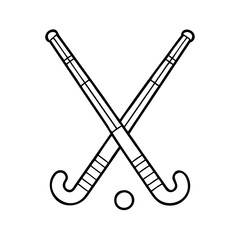 field hockey stick icon, field hockey stick vector illustration-simple illustration of field hockey stick, perfect for field hockey stick logos and icons