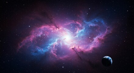 Fototapeta premium Cosmic Nebula Explosions