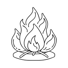 fire flame icon, fire flame vector illustration-simple illustration of fire flame, perfect for fire flame logos and icons