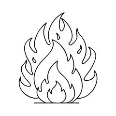fire flame icon, fire flame vector illustration-simple illustration of fire flame, perfect for fire flame logos and icons