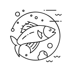 fish icon icon, fish icon vector illustration-simple illustration of fish icon, perfect for fish icon logos and icons