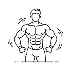 fitness man icon, fitness man vector illustration-simple illustration of fitness man, perfect for fitness man logos and icons