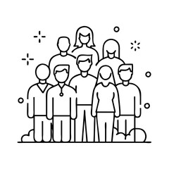 flat group of people icon, flat group of people vector illustration-simple illustration of flat group of people, perfect for flat group of people logos and icons