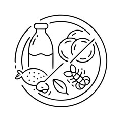 food allergens icon, food allergens vector illustration-simple illustration of food allergens, perfect for food allergens logos and icons