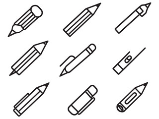 Pencil line art style landscape scene