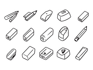 Pencil Sharpener line art detailed vector design