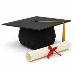 Graduation Cap and Diploma Celebrating Academic Achievement and Future Success