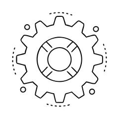 gear icon, gear vector illustration-simple illustration of gear, perfect for gear logos and icons