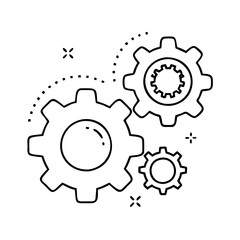 gear icon, gear vector illustration-simple illustration of gear, perfect for gear logos and icons
