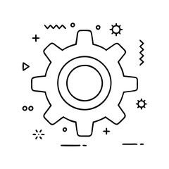 gear settings icon, gear settings vector illustration-simple illustration of gear settings, perfect for gear settings logos and icons