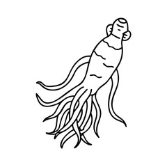 ginseng icon, ginseng vector illustration-simple illustration of ginseng, perfect for ginseng logos and icons