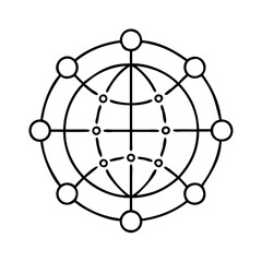 global network icon, global network vector illustration-simple illustration of global network, perfect for global network logos and icons