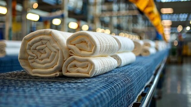 automated textile workflow in factory setting