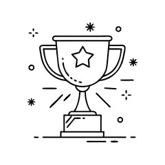 gold trophy icon icon, gold trophy icon vector illustration-simple illustration of gold trophy icon, perfect for gold trophy icon logos and icons