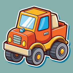Fototapeta premium Cartoon Pickup Truck
