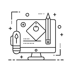 graphic design icon icon, graphic design icon vector illustration-simple illustration of graphic design icon, perfect for graphic design icon logos and icons