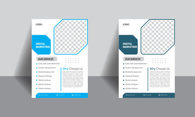 Digital Marketing Flyer Template &ndash; Modern and Minimal Business Promotion Design