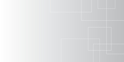 Abstract white and grey geometric overlapping square stoken, design of technology background Modern elegant white gray banner background with creative design and shiny lines layer element vector.	
