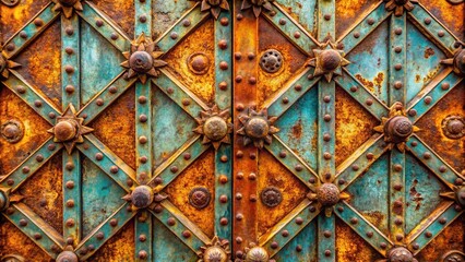 Obraz premium Metal Door Texture - High Detail Closeup