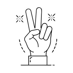 hand v icon icon, hand v icon vector illustration-simple illustration of hand v icon, perfect for hand v icon logos and icons