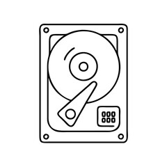 hard disk icon, hard disk vector illustration-simple illustration of hard disk, perfect for hard disk logos and icons