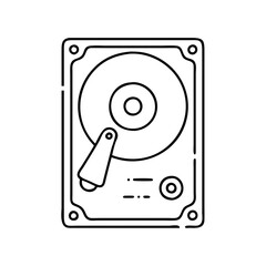 hard disk icon, hard disk vector illustration-simple illustration of hard disk, perfect for hard disk logos and icons