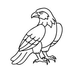 hawk icon, hawk vector illustration-simple illustration of hawk, perfect for hawk logos and icons