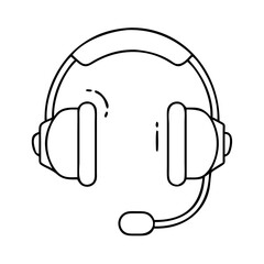 headset icon, headset vector illustration-simple illustration of headset, perfect for headset logos and icons