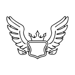 heraldic wings icon, heraldic wings vector illustration-simple illustration of heraldic wings, perfect for heraldic wings logos and icons