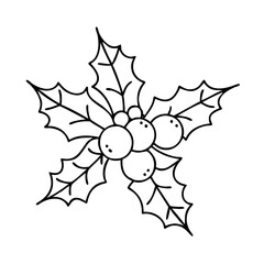 holly berry icon, holly berry vector illustration-simple illustration of holly berry, perfect for holly berry logos and icons