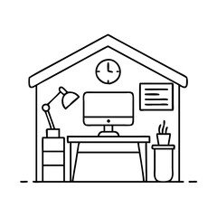 home office icon icon, home office icon vector illustration-simple illustration of home office icon, perfect for home office icon logos and icons