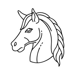 horse head icon, horse head vector illustration-simple illustration of horse head, perfect for horse head logos and icons