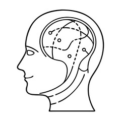 human head icon, human head vector illustration-simple illustration of human head, perfect for human head logos and icons