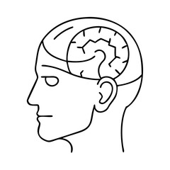 human head icon, human head vector illustration-simple illustration of human head, perfect for human head logos and icons