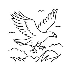 hunting bald eagle icon, hunting bald eagle vector illustration-simple illustration of hunting bald eagle, perfect for hunting bald eagle logos and icons