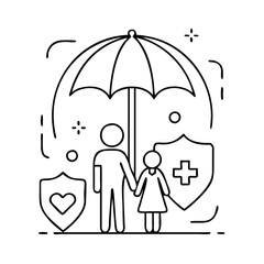 insurance icon, insurance vector illustration-simple illustration of insurance, perfect for insurance logos and icons