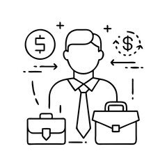 job icon icon, job icon vector illustration-simple illustration of job icon, perfect for job icon logos and icons