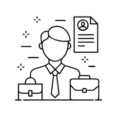 job icon icon, job icon vector illustration-simple illustration of job icon, perfect for job icon logos and icons