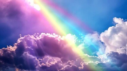 Rainbow sky clouds colorful