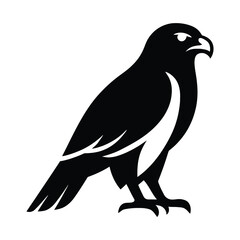 Fototapeta premium Bald Eagle in Mid-Flight, Majestic Bird Silhouette, Vector Illustration of a Soaring Bald Eagle Silhouette