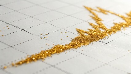 Dynamic Gold Trend Analysis Financial Market Data Visualization Digital Environment Close-Up View Economic Insights